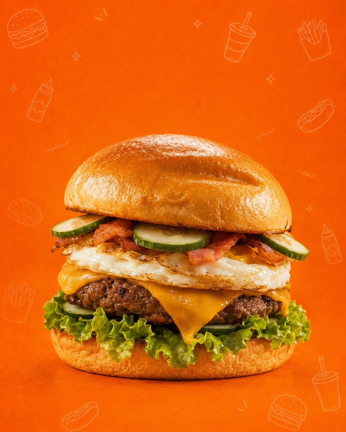 Hambúrguer clássico da Racha's Burguer